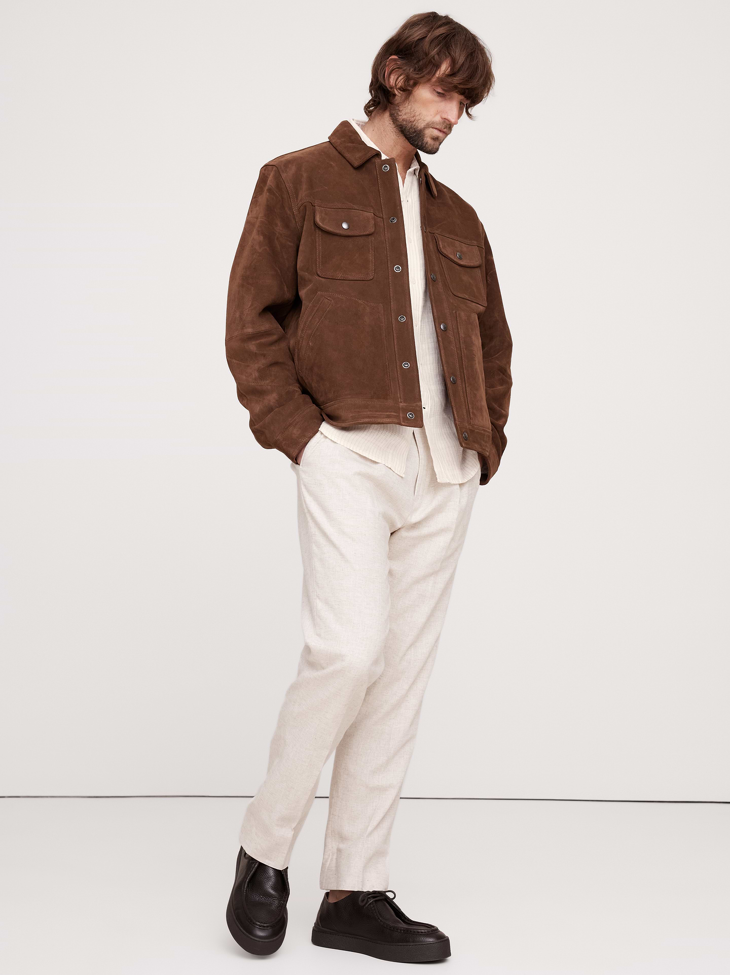 Image number 4 showing, Standard-Fit Texture-Stripe Linen Shirt