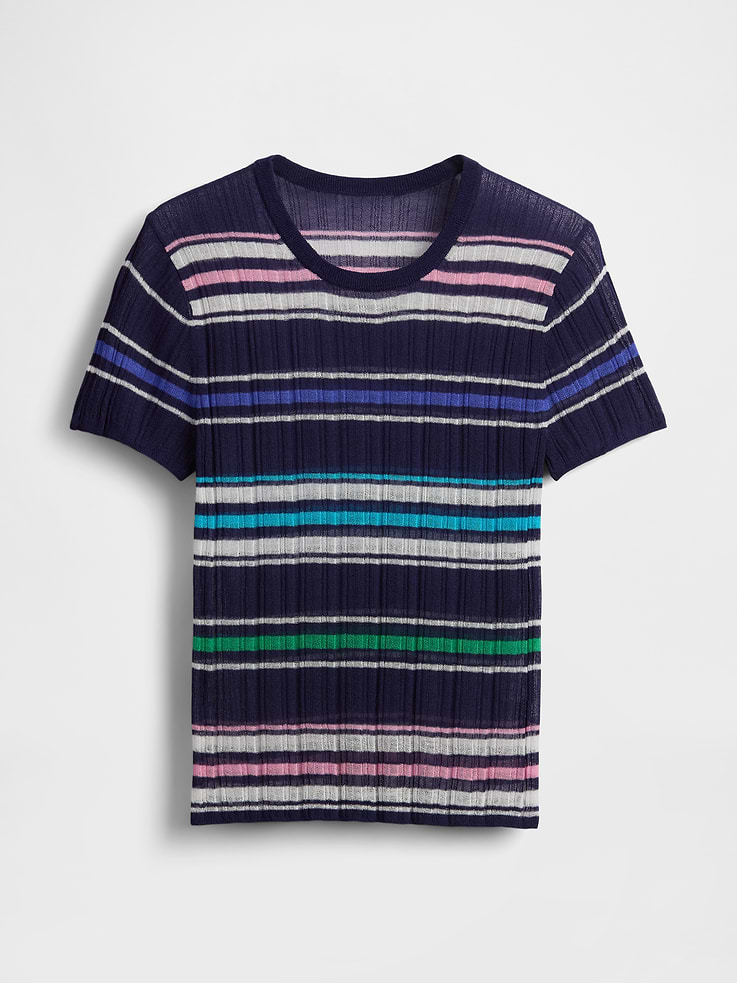 Image number 4 showing, Sheer Rib Sweater T-Shirt