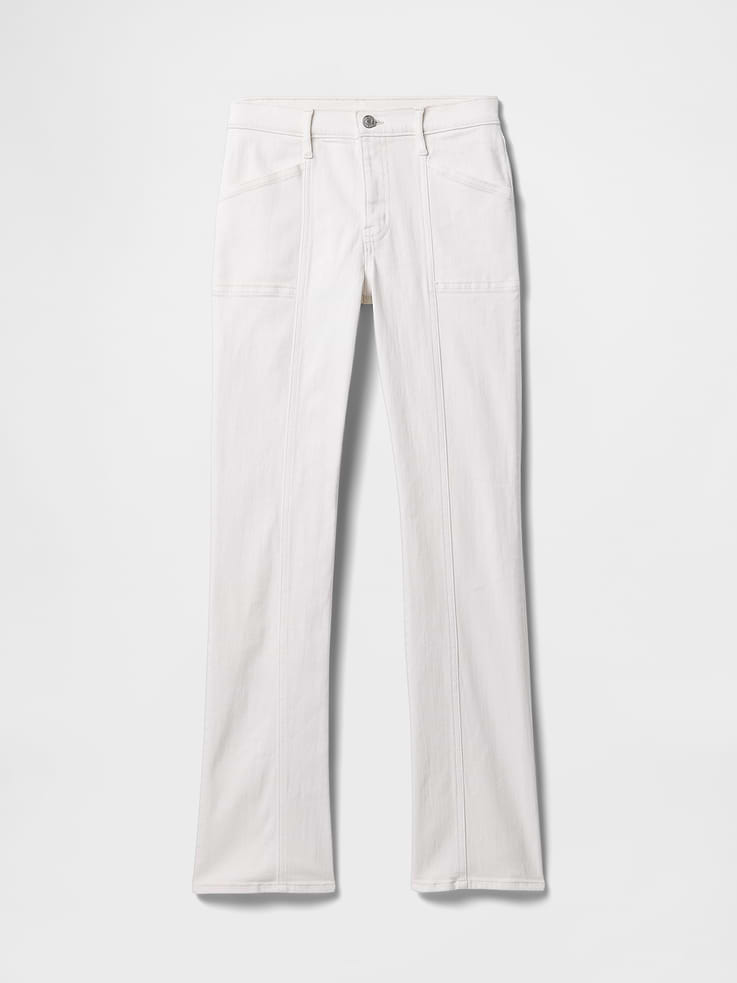 Image number 7 showing, Mid Rise Seamed Universal Baby Boot Jeans