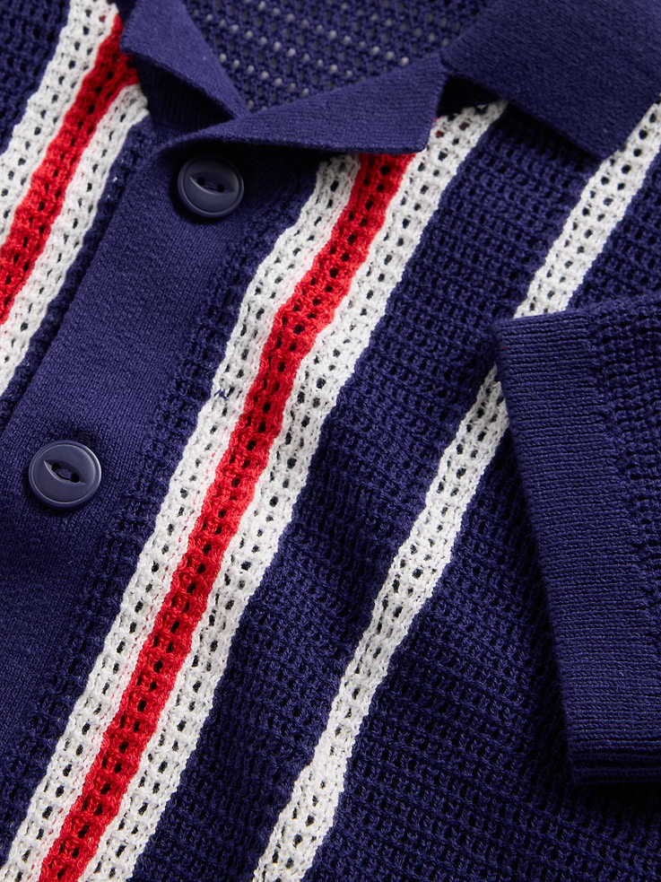 Image 4 of 4, Baby & Toddler Border Stripe Sweater Shirt