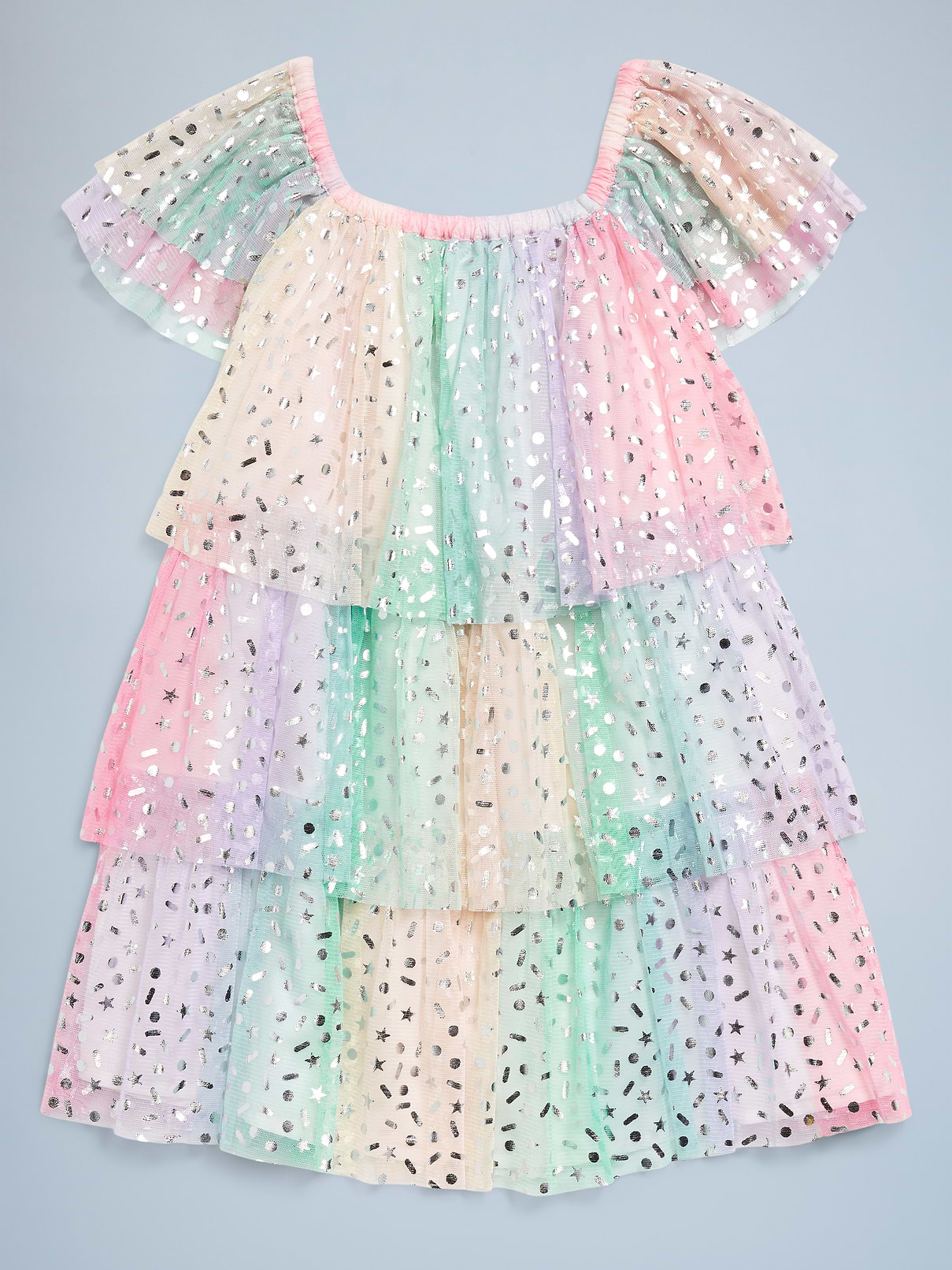 Image number 3 showing, Birthday Short-Sleeve Tulle Tiered Dress for Toddler Girls