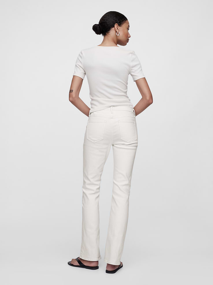 Image number 4 showing, Mid Rise Seamed Universal Baby Boot Jeans