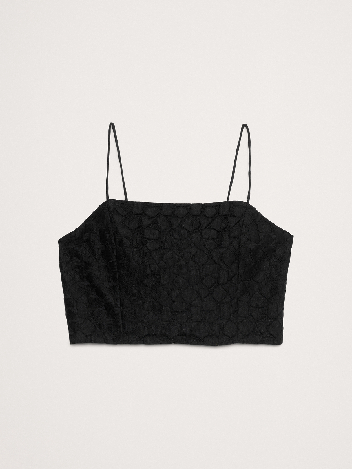 Strappy Geo Lace Cropped Top | Banana Republic