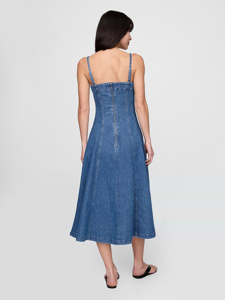 Image number 2 showing, Denim Midi Dress