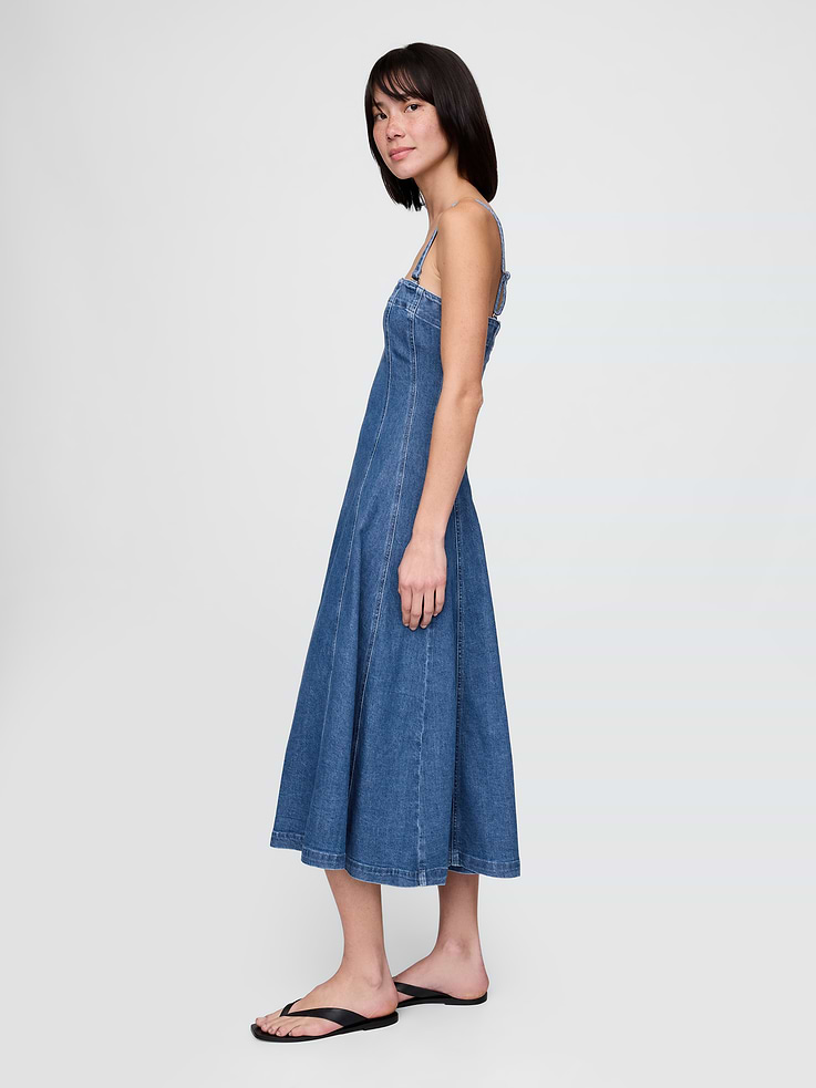 Image number 3 showing, Denim Midi Dress