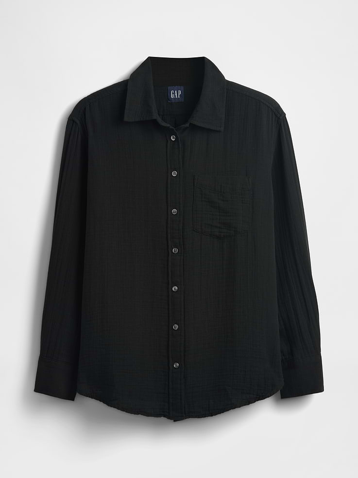 Image number 4 showing, Cotton Gauze Button-Down Shirt