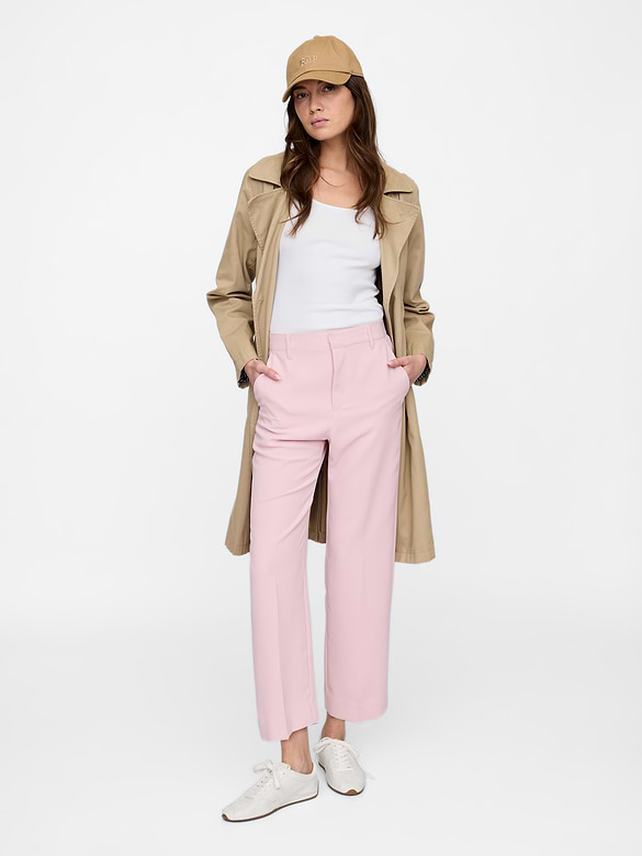 High Rise Easy Straight-Leg Pants