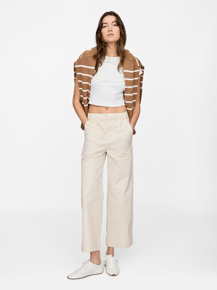 Image 1 of 7, This product is part of our Washwell program, which uses at least 20% less water as compared with conventional wash methods. We’ve saved over a billion liters of water through Washwell since 2016., Stretch twill weave., Hook and bar closure at elasticized waist, zip fly., Front utility pockets, patch pockets at back., This product was made in a factory that invests in gender equity and women’s empowerment through RISE. Learn more at, Product #513891
