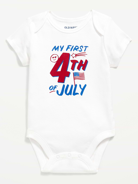 Short-Sleeve Unisex Graphic Bodysuit for Baby