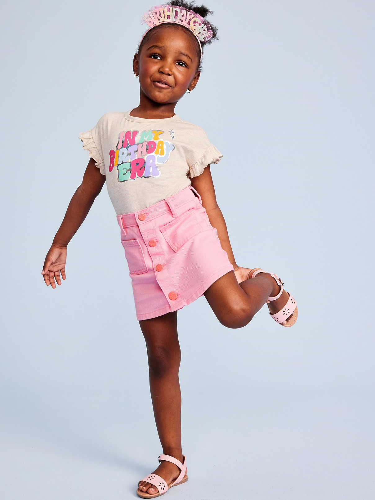 Image number 1 showing, Birthday Graphic T-Shirt for Toddler Girls