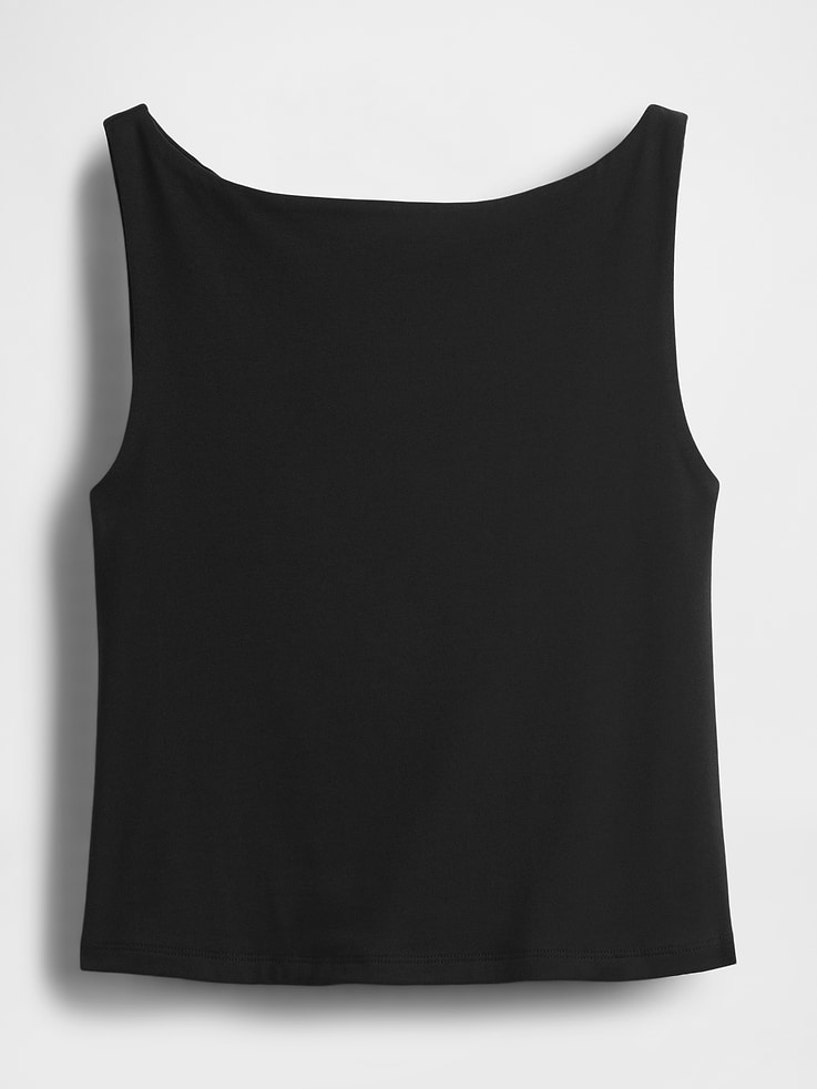 Image number 4 showing, CloseKnit Jersey Boatneck Crop Tank Top