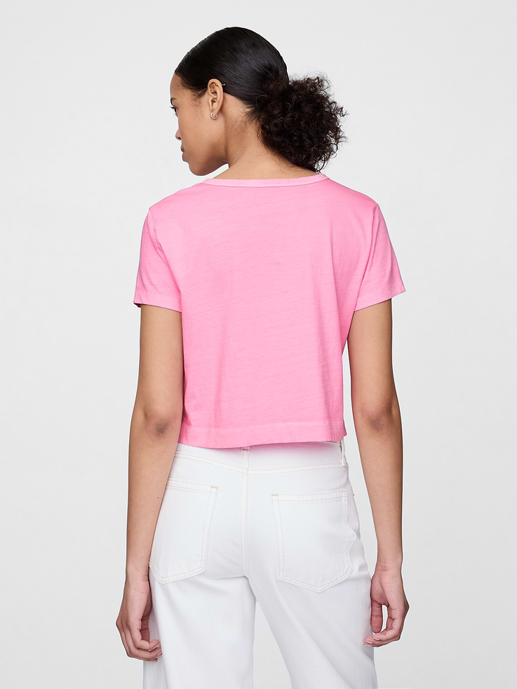 Image number 3 showing, Organic Cotton VintageSoft Crop T-Shirt