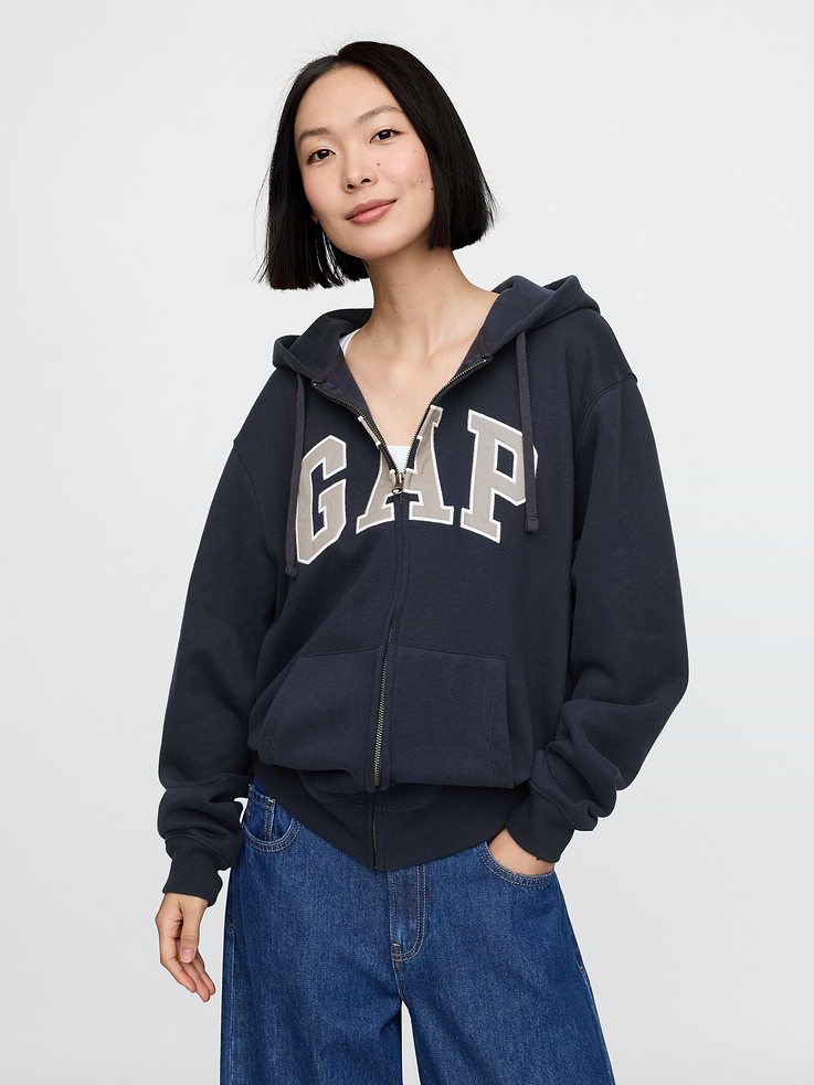 Image number 5 showing, Adult VintageSoft Arch Logo Zip Hoodie