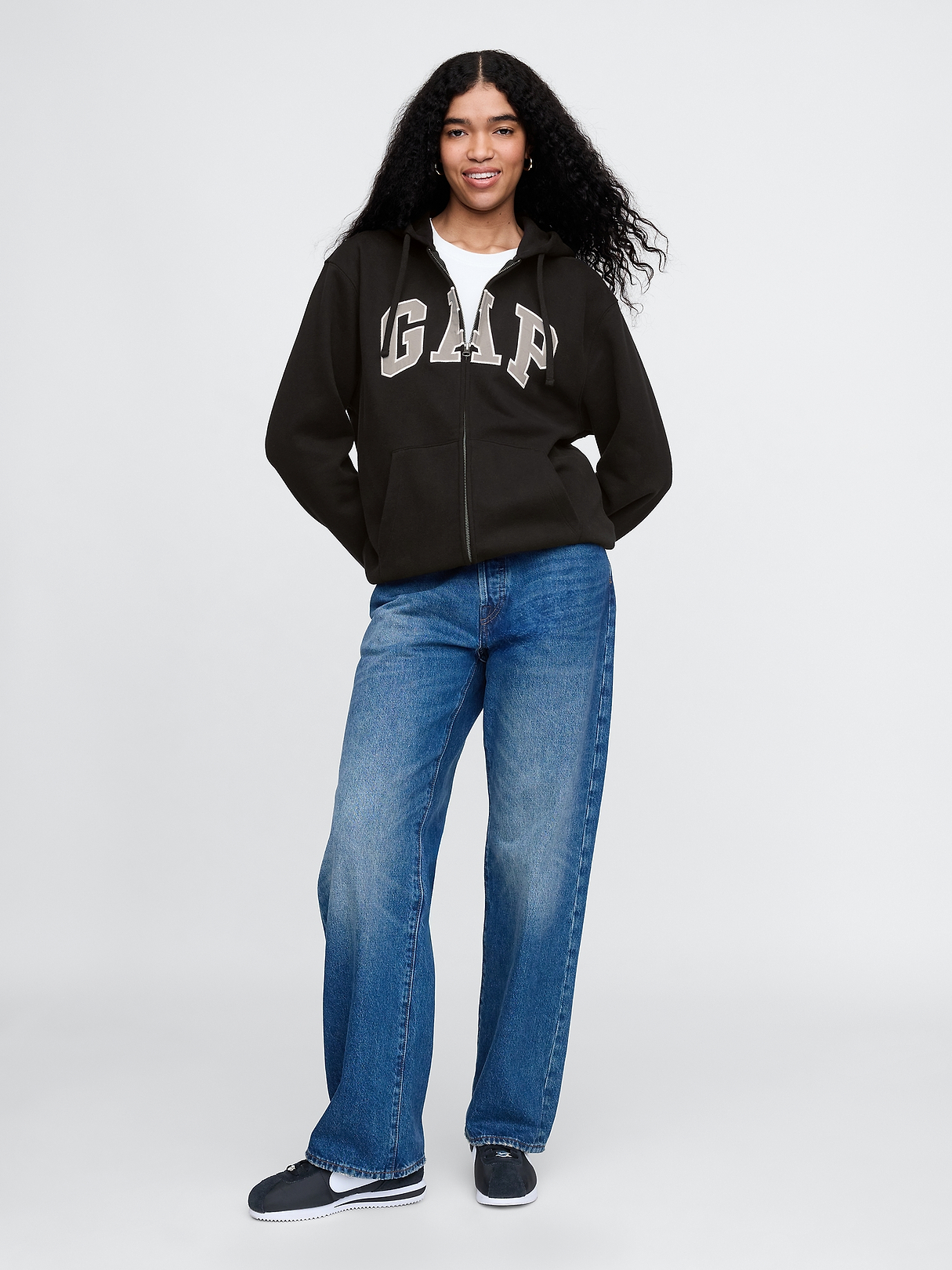 Adult VintageSoft Arch Logo Zip Hoodie | Gap