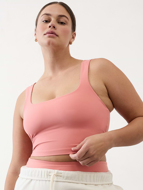 Transcend Square Neck Crop Sports Bra A-C