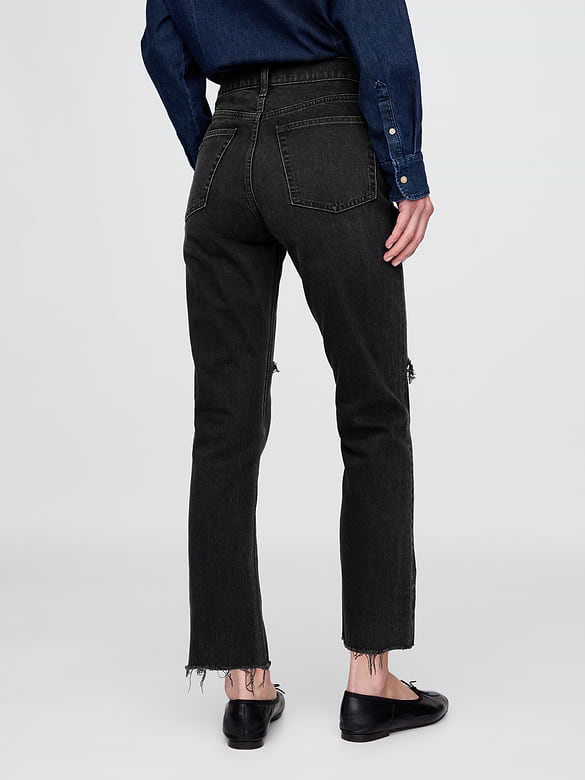 High Rise Cheeky Straight Jeans