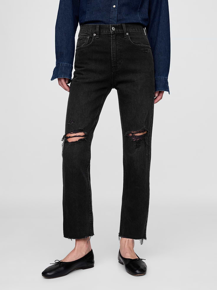 Image number 2 showing, High Rise Cheeky Straight Jeans