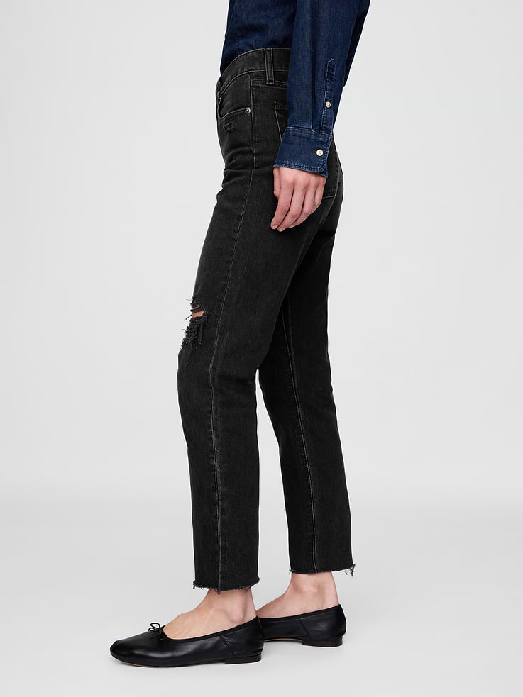 Image number 3 showing, High Rise Cheeky Straight Jeans