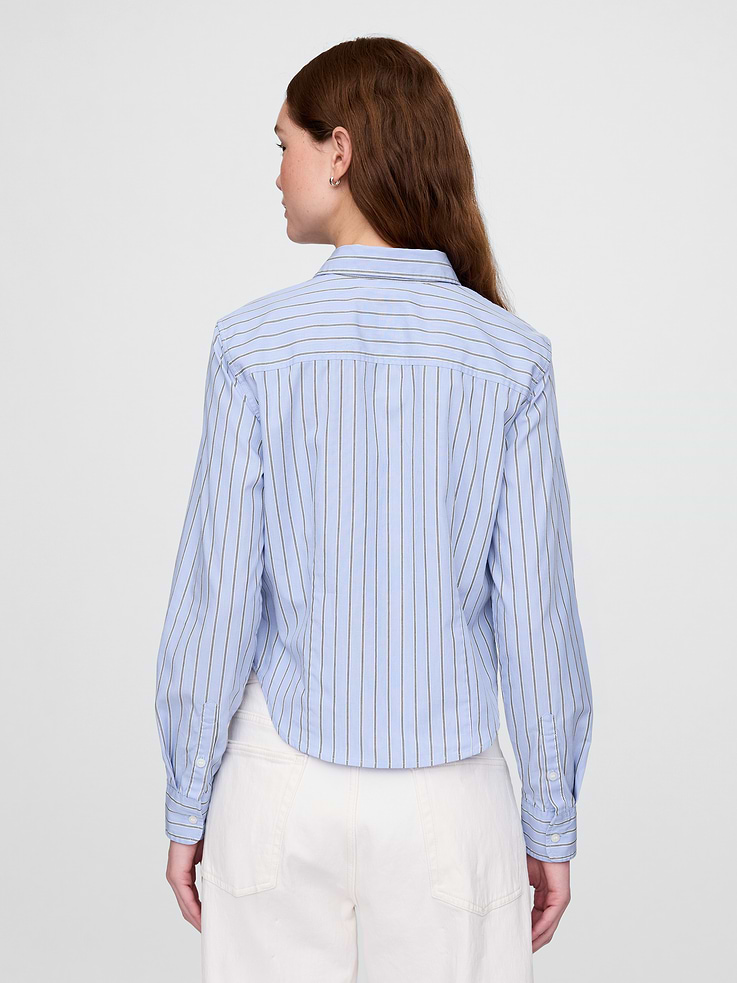 Image number 2 showing, Organic Cotton Fitted Crop Shirt