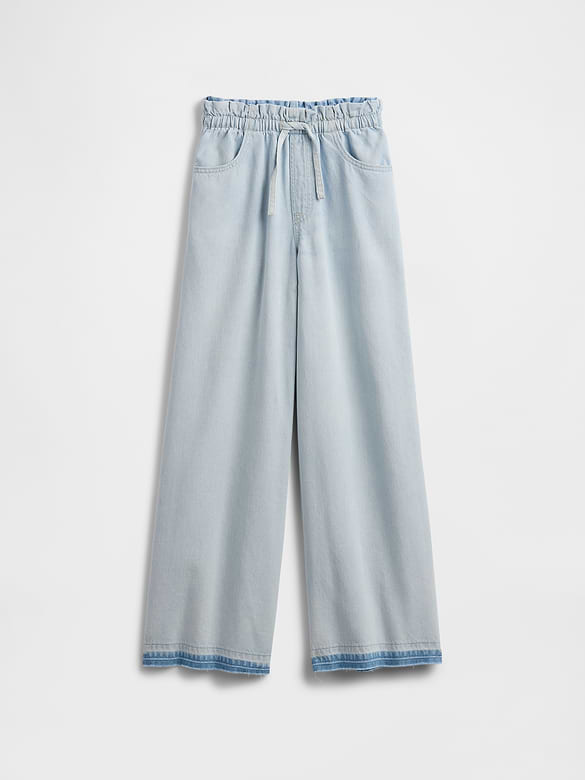 Kids High Rise Pull-On Baggy Jeans