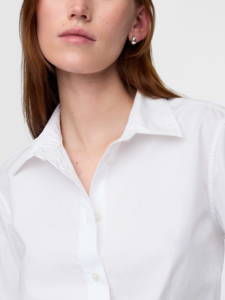 Image number 4 showing, Organic Cotton Fitted Crop Shirt