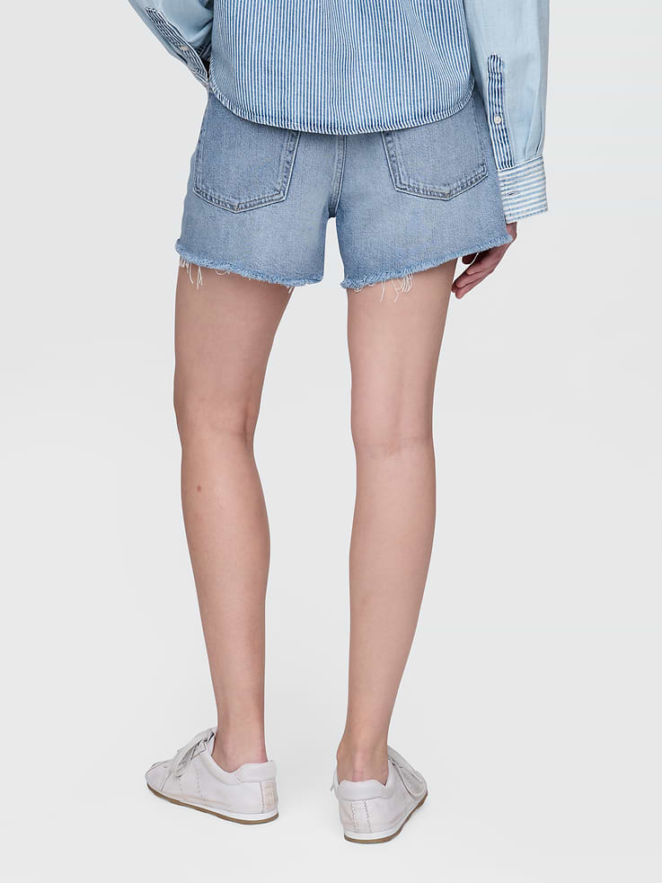 Image number 4 showing, 4" Mid Rise UltraSoft Relaxed Cutoff Shorts