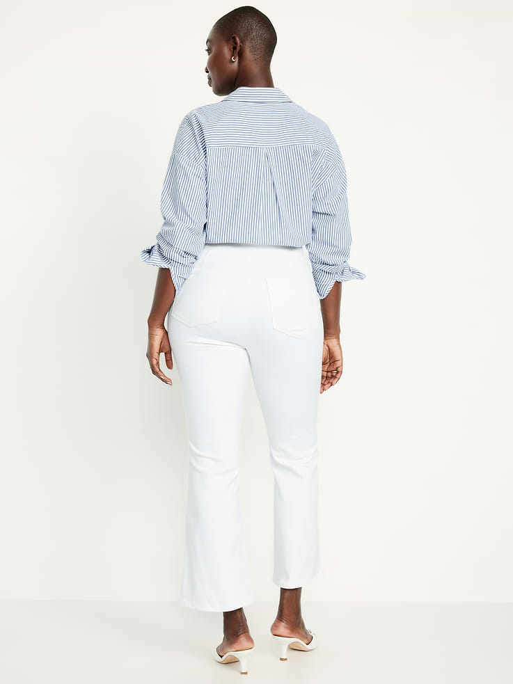 Image number 6 showing, High-Waisted Weekender Pull-On Crop Flare Jeans