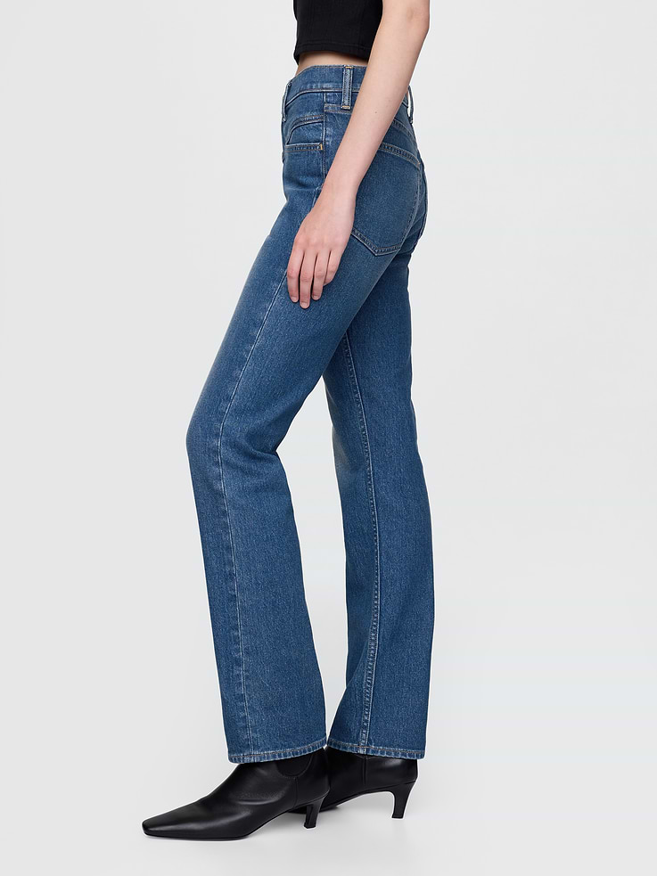 Image number 3 showing, High Rise Western '90s Slim Straight Jeans