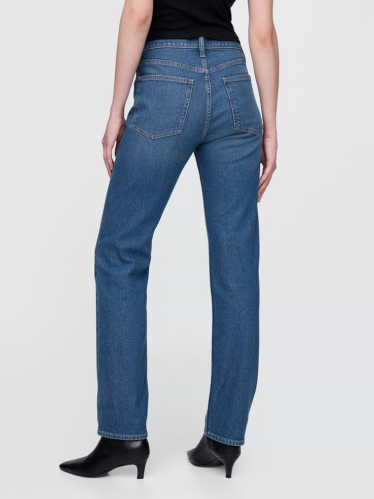 Image number 4 showing, High Rise Western '90s Slim Straight Jeans