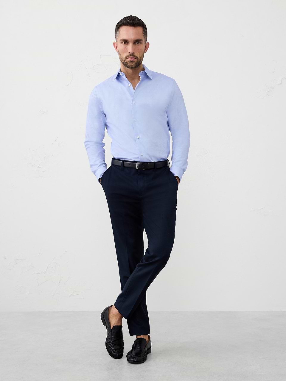 mens slim fit dress shirt The Black Tux Cotton Shirt-Extra In White Finally – a solid business shirt that’s truly easy care Lucky Brand Men's Stretch Slim