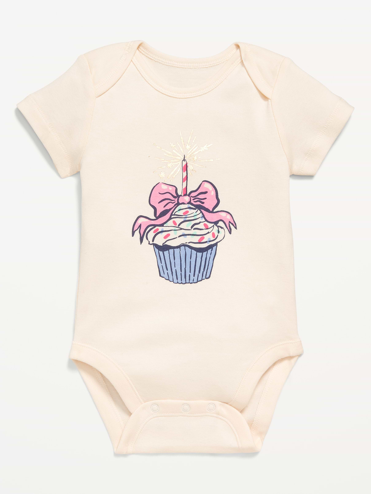 Image number 1 showing, Short-Sleeve Graphic Bodysuit for Baby