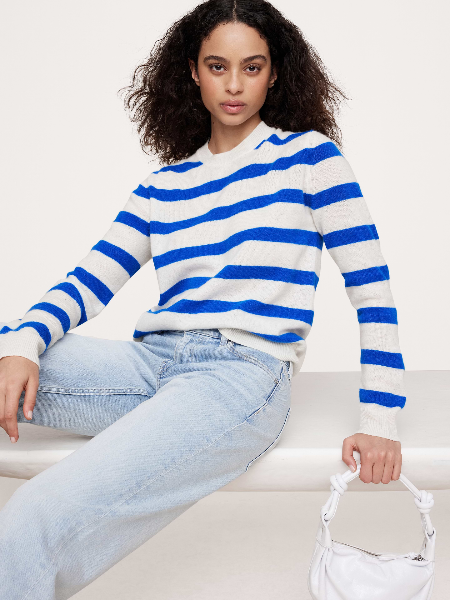 Image number 1 showing, Lightweight Cashmere Crew-Neck Sweater