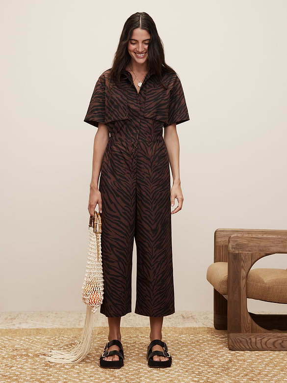 The White Lotus Poplin Utility Jumpsuit