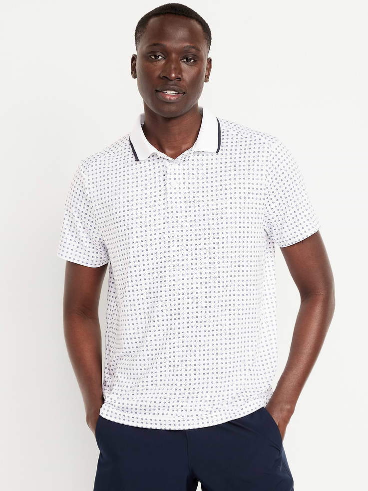 Image 1 of 4, The new Cloud94 Soft. Versatile, sweat-wicking and soft as a literal cloud., spread rib-knit collar, short sleeves, buttoned placket, go-dry cool wicks moisture and keeps you cool, Product #749726