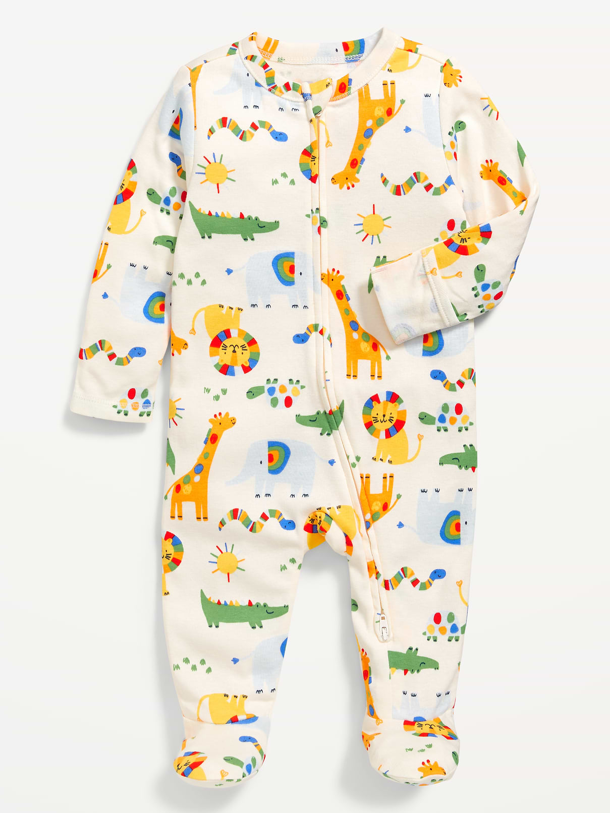 Image number 1 showing, 2-Way-Zip Sleep & Play Footed One-Piece for Baby
