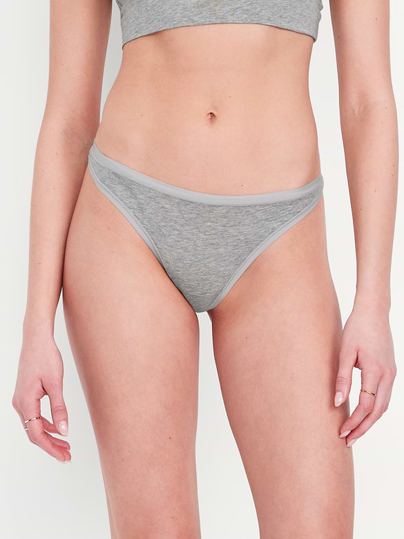 6-Pack Low-Rise Everyday Cotton Thongs