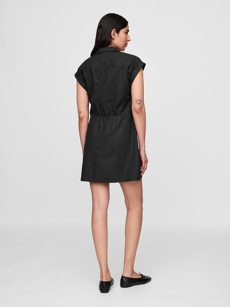 Image number 2 showing, Linen-Blend Shirtdress