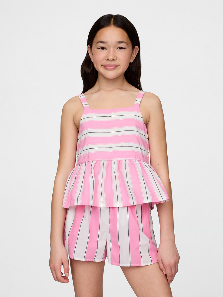 Image number 1 showing, Kids Poplin Peplum Top
