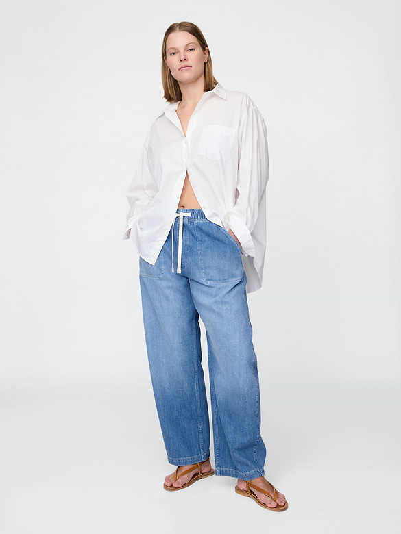 High Rise Easy Barrel Jeans