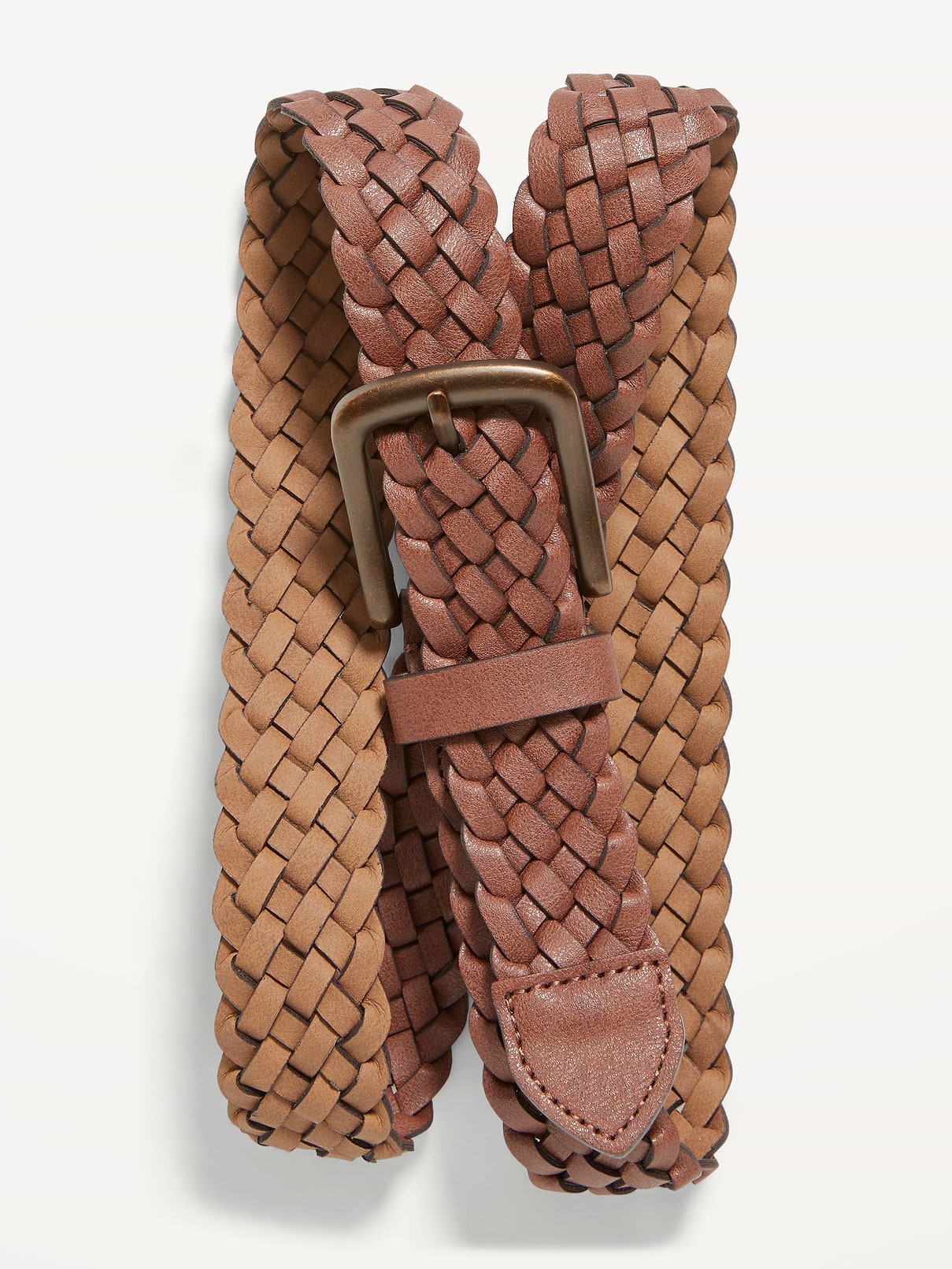 Image number 1 showing, Braided Faux-Leather Belt for Men