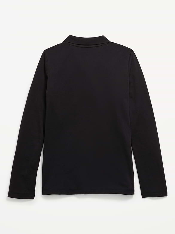 School Uniform Jersey-Knit Polo Shirt for Girls
