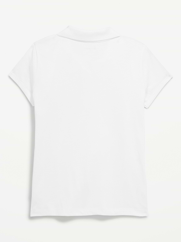 Polo d’uniforme scolaire en tricot de jersey pour fille