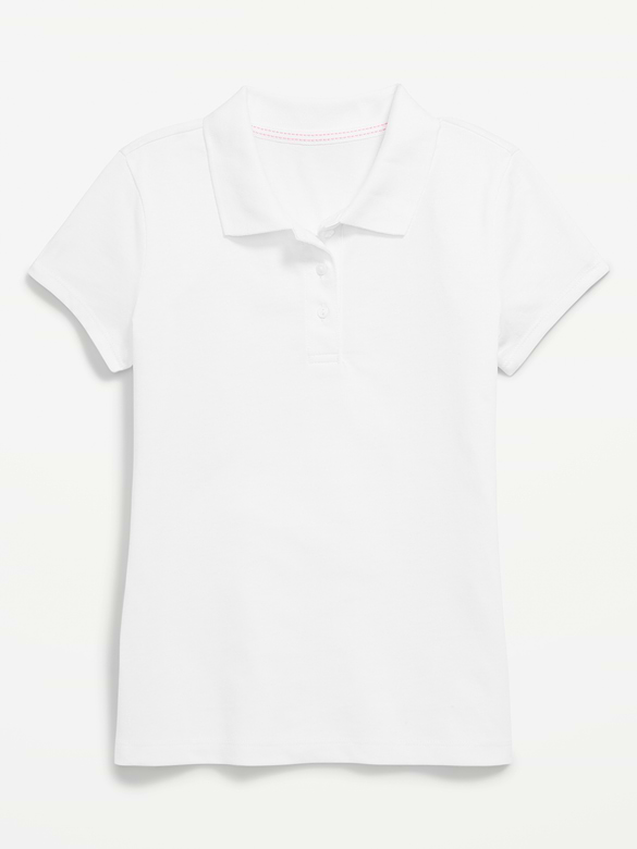 Polo d’uniforme scolaire en tricot de jersey pour fille
