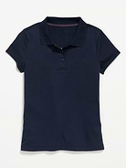 Image number 2 showing, School Uniform Jersey-Knit Polo Shirt for Girls