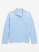 Image number 1 showing, School Uniform Long-Sleeve Polo Shirt for Boys