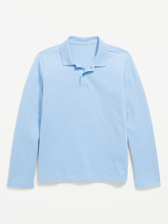 Polo d’uniforme scolaire à manches longues pour garçon