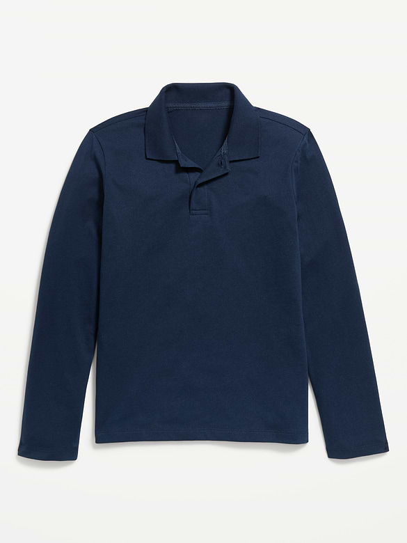 Polo d’uniforme scolaire à manches longues pour garçon