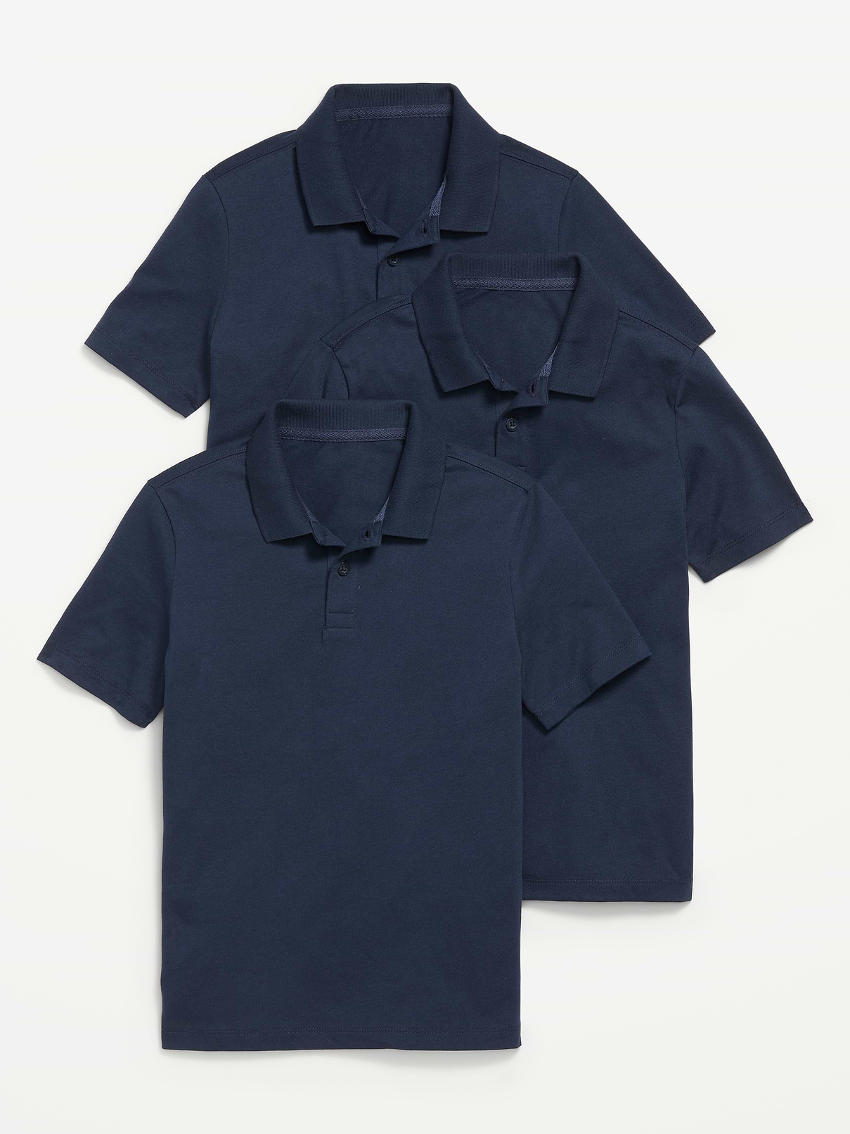 Image number 1 showing, School Uniform Polo Shirt 3-Pack for Boys