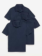 Image number 1 showing, School Uniform Polo Shirt 3-Pack for Boys