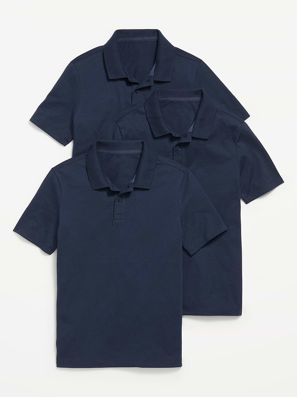 School Uniform Polo Shirt 3-Pack for Boys